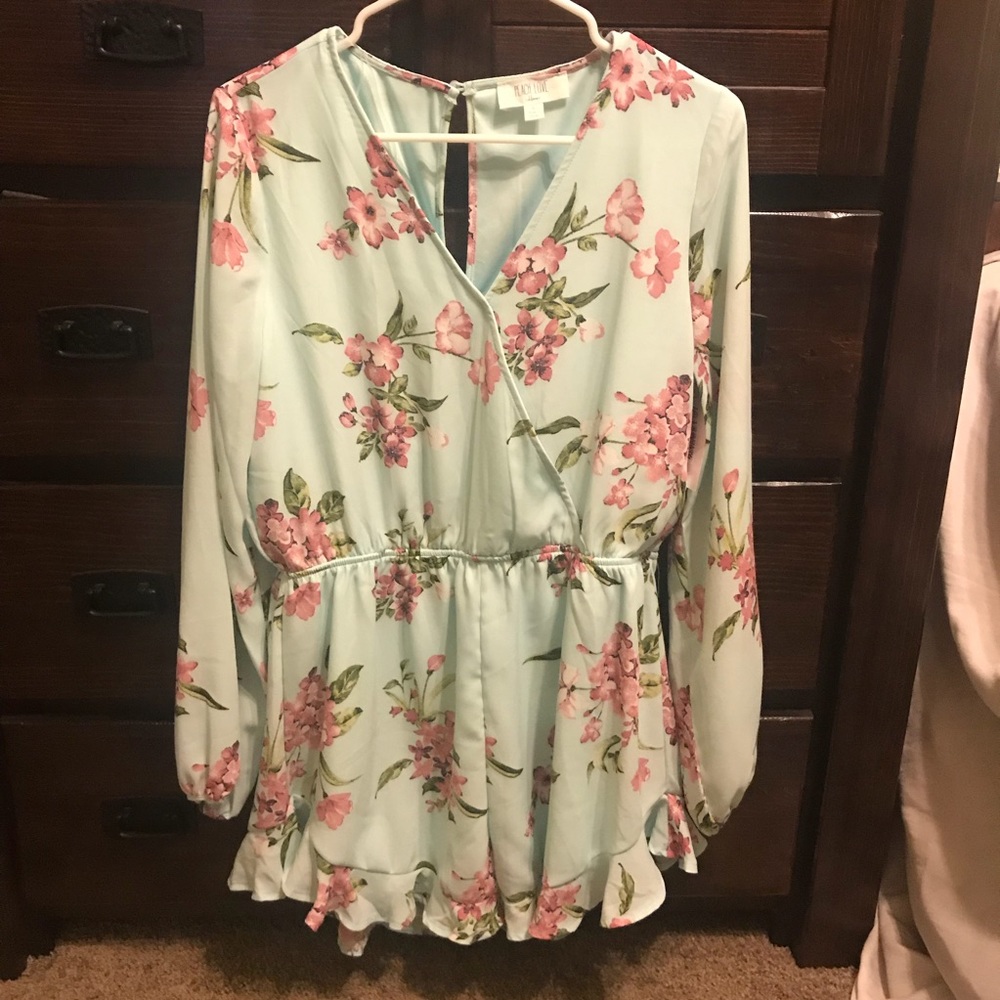 Pink Lily Boutique Let Me Be Yours Floral Romper